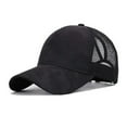 thumbnail image 6 of Baseball Cap Sunshade Breathable Cotton Ponytail Hat Headwear Outdoor Sports Wear With Adjustable Back Closure For Messy High Buns, 6 of 7