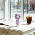 thumbnail image 6 of Lunxisen 1 Pcs Handheld Fan Rechargeable Portable Personal Cooling Desk Fan for Office Travel Outdoor USB Operated Mini Fan Quiet Air Circulator, 6 of 8