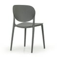 thumbnail image 6 of Belle Gray Boucle Fabric Dining Chair with Swivel Base, 6 of 6