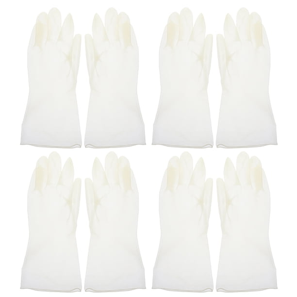 GOOHOCHY 4 pares de guantes reutilizables para lavar platos, guantes de plástico para tareas domésticas.