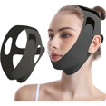 thumbnail image 1 of AoVoTo Sangle de Menton pour Dormir - Réducteur de Double Menton, Shaper de Mâchoire et Lifting du Visage, Masque de Levage du Menton pour Femmes, Masque de Levage Réutilisable en V, Exerciseur de Mâchoire, Éliminateur de Double Menton, Noir m, 1 of 1