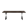 thumbnail image 4 of Pangea Home Alexa Modern Wood & High Polished Steel Dining Table in Espresso, 4 of 11