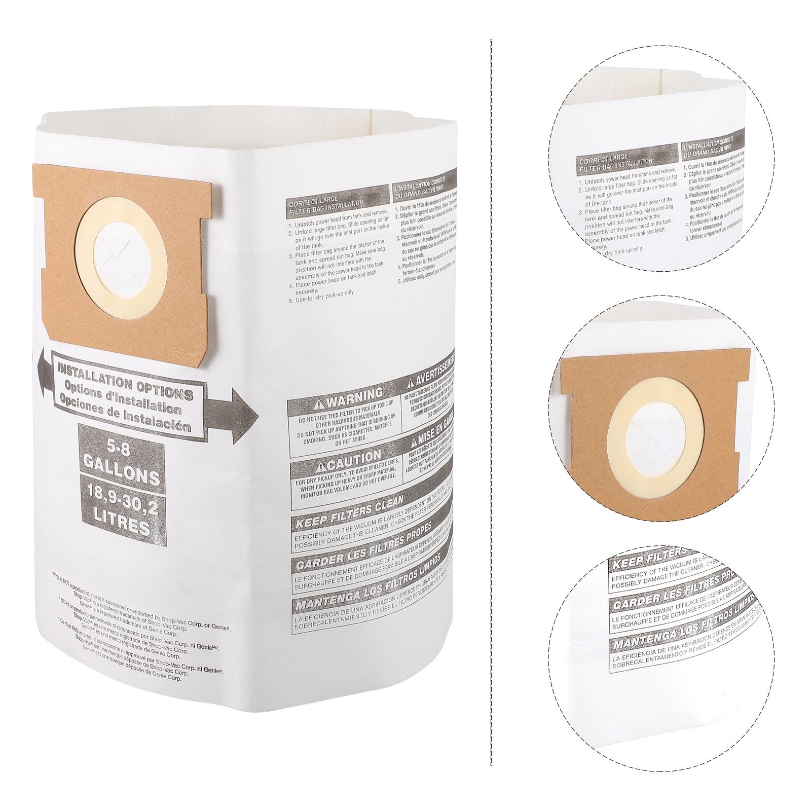 5pcs Nonwoven Vacuum Cleaner Dust Bag Vacuum Cleaner Garbage Bag Filter Bag