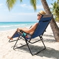 thumbnail image 2 of EDX Zero Gravity Chair XL Padded Folding Outdoor Recliner with Headrest & Cup Holder Tray, Adjustable 0–170°, Heavy Duty Steel Frame, Patio Lawn Beach Lounge Chair, Blue, 2 of 8