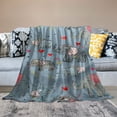 thumbnail image 2 of Orinice Blue Cute Elephants Sherpa Fleece Throw Blanket for Couch Bed, Soft Cozy Animal Print Flannel Blanket Warm Lightweight Fuzzy Plush Blanket Gifts for Kids Adults  50x60in, 2 of 6