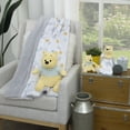 thumbnail image 4 of Disney Winnie The Pooh White, Yellow, and Aqua Blanket, 4 of 4