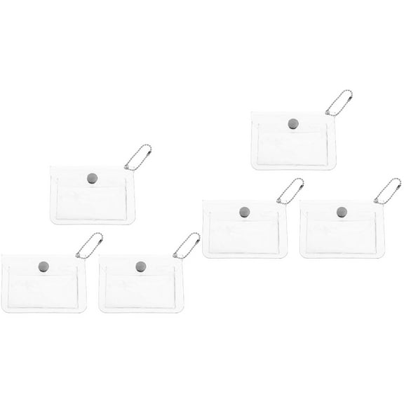 6 Pcs  Transparent Coin Purse Coin Bag Storage Bag Fashion Women Wallet