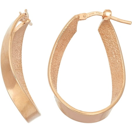 Giuliano Mameli Rose Gold-Plated Sterling Silver Twisted Hoop Earrings