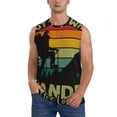 thumbnail image 2 of Lsque Not All Who Wander Are Lost 1 Print Men's Cotton Blend Sleeveless Muscle Shirts (S-3XL)- Moisture Wicking, Odor Protection, UPF 30+,X-Large, 2 of 8