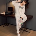 thumbnail image 4 of Defitshape Women's Summer Comfy Winter Princess Cotton Cute Pajama Set Soft Pjs Fall Lounge Postpartum Sleepwear Style14 Medium, 4 of 4
