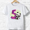 thumbnail image 3 of 2024 Feliz Cumpleaños Panda Número 1-9 Impresión Niños Camiseta Niño Niño Niña Ropa Verano Algodón Camiseta Linda Dibujos Animados Camiseta Bebé, 3 of 5