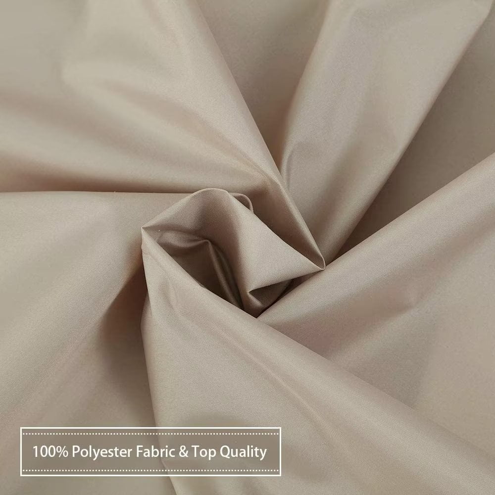 Yiwa Waterproof Fabric Shower Curtain Liner, Lining Bath Tub Shower Liner, Tan, 72x78 inch
