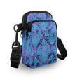 thumbnail image 3 of HELLHERO Purple High-End Damask Pattern Shoulder Bag Stylish, Double Zipper for Outdoor Travel Daily Use, Casual Travel, 3 of 7