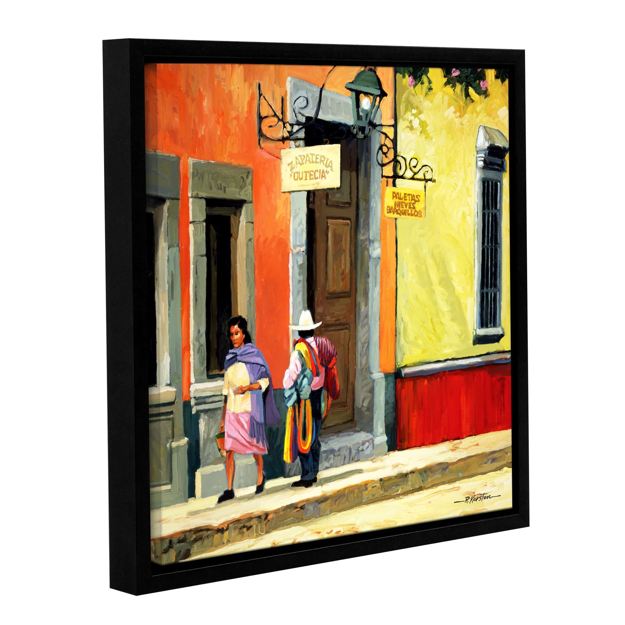 ArtWall Rick Kersten "Streets Of Mexico" Gallery-wrapped Floater-framed Canvas