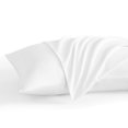 thumbnail image 1 of Fundas de almohada NTBAY de microfibra cepillada, 20 x 26 cm, color blanco (paquete de 2), 1 of 8