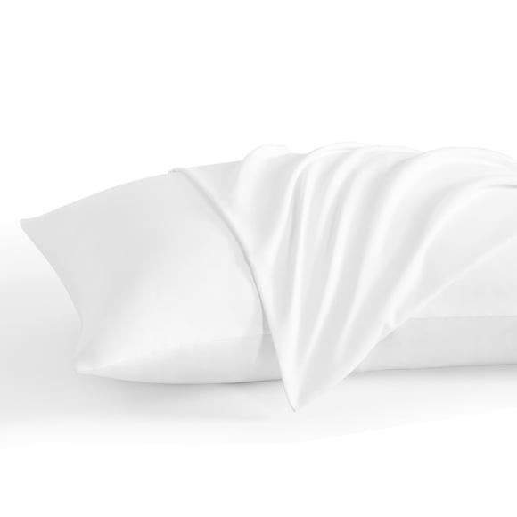 Fundas de almohada NTBAY de microfibra cepillada, 20 x 26 cm, color blanco (paquete de 2)