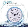 thumbnail image 4 of Reloj de pared impermeable para interiores y exteriores, 1 reloj redondo de cuarzo de calidad que funciona con pilas para exteriores, piscina, patio y hogar, color azul, 4 of 4