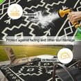 thumbnail image 4 of Moynesa Outdoor Rug Waterproof, 5'x8' Lightweight Plastic Straw Rug for Camping RV, Reversible Boho Carpet Outside Rug for Patio Picnic Deck Porch Balcony Tent, Black, 4 of 8