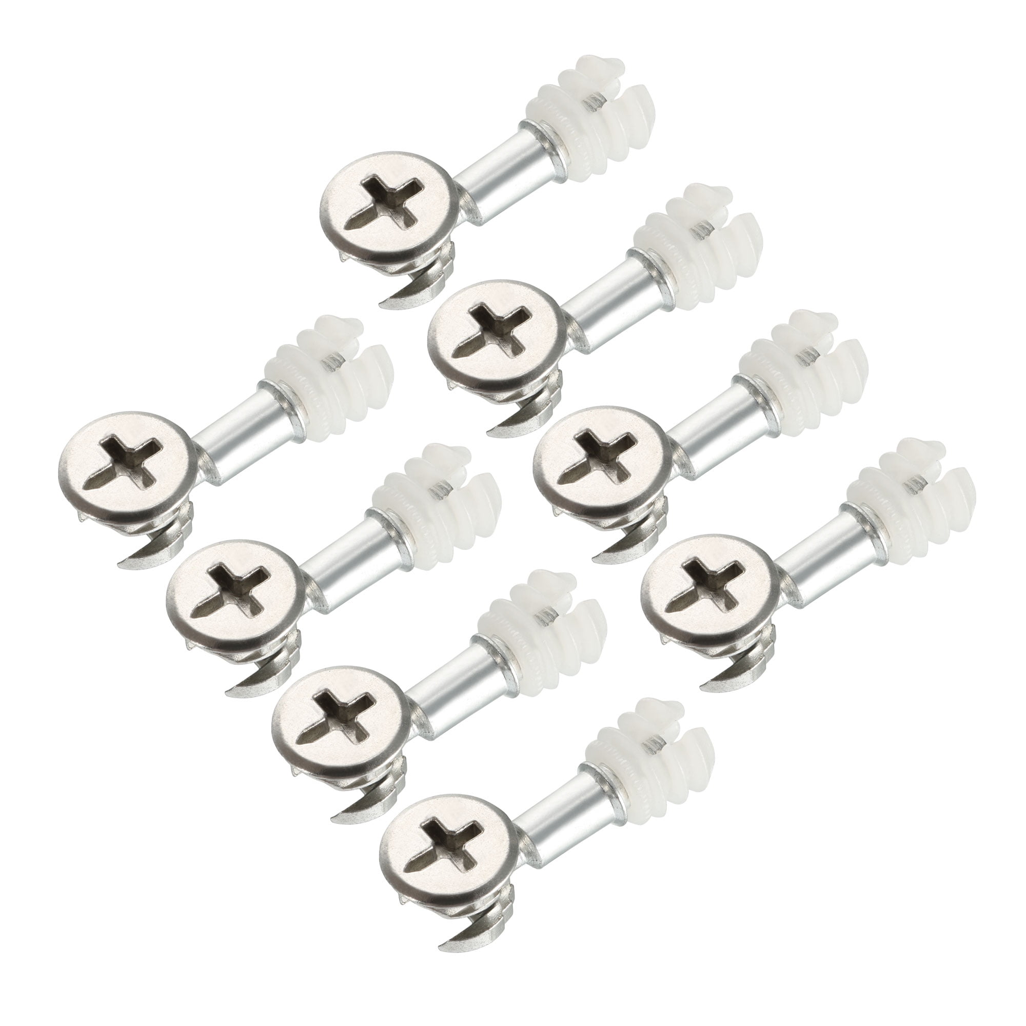 8 Sets Furniture Connecting 13mm OD Cam Fitting w Dowel Preinserted