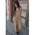 thumbnail image 3 of Women's Khaki Flower Print Corduroy Overalls - [ZhiHiMeRi] | (US 12-14)L, 3 of 8