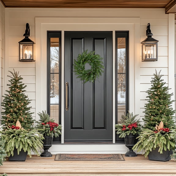 Northlight Real Touch™️ Iced Cedar Artificial Christmas Wreath  - 24" - Unlit