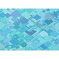 thumbnail image 1 of Ahgly Company Machine Washable Indoor Rectangle Transitional Bright Turquoise Blue Area Rugs, 7' x 9', 1 of 7