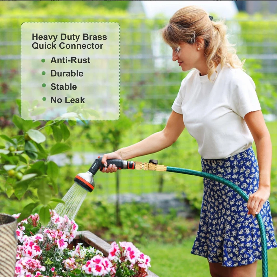 PURELY- 4Pcs 3/4" Garden Hose Quick Connect Water Solid Brass Female Male Connector Set