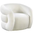 thumbnail image 1 of Meridian Furniture Roxbury Cream Velvet Accent Chair, 1 of 6