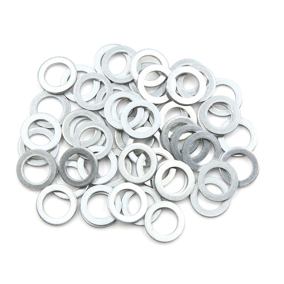 Unique Bargains 50pcs Engine Oil Crush Washers Drain Plug Gaskets 12mm ID. 19.7mm OD. for Auto Car
