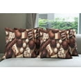 thumbnail image 6 of Ambesonne Chocolate Throw Pillow Cover 4 Pack, Candy Sweets Truffles, 20", Dark Brown Ivory, 6 of 7