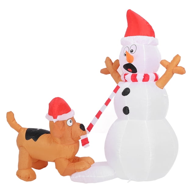 Muñeco De Nieve Inflable De 3.6 Pies Con Luces LED Blancas Para Decoración De Jardín, Muñeco De Nieve Inflable De Navidad, Impermeable, Decoración Inflable Para