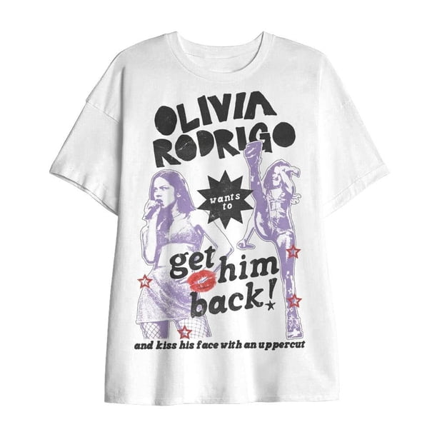 Playera Olivia Rodrigo Para Mujer, Manga Corta Blanco Talla M