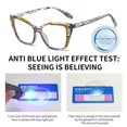 thumbnail image 2 of Antique blue light glasses square glasses GREEN Green Green, 2 of 8