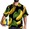 thumbnail image 4 of Banana Men's Short Sleeve Beach Shirts, Casual Printed Poplin Button Down, Unisex Summer Hawaiian Shirt, 4 of 6