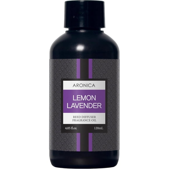 Aronica Lemon Lavender Essential Oil, Diffuser Oil Refills Scents for Home, Refill Essential Oil Bottle, Organic Air Fresheners for Home, Infused Oil Refill