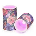 thumbnail image 7 of Yayeee Flameless Candles with Remote Flickering Battery Operated Multi Color Changing, Gothic Floral Print, 7 of 7