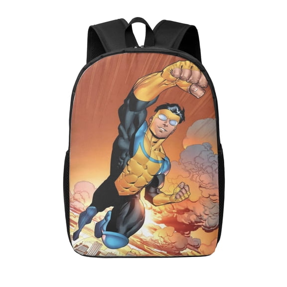 Invincible Backpacks 17 Inch Cartoon College School Laptop Bag Bookbag Lightweight Students Travel Shoulder Bag Daypack