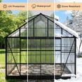 thumbnail image 7 of 10ft x 16ft, Walk-In Polycarbonate Greenhouse with 4 Adjustable Roof Vents, Aluminum Frame, 7 of 7