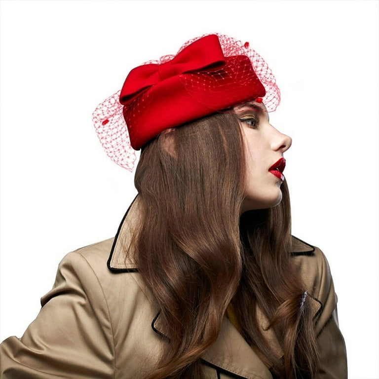 Red pillbox hat uk hotsell