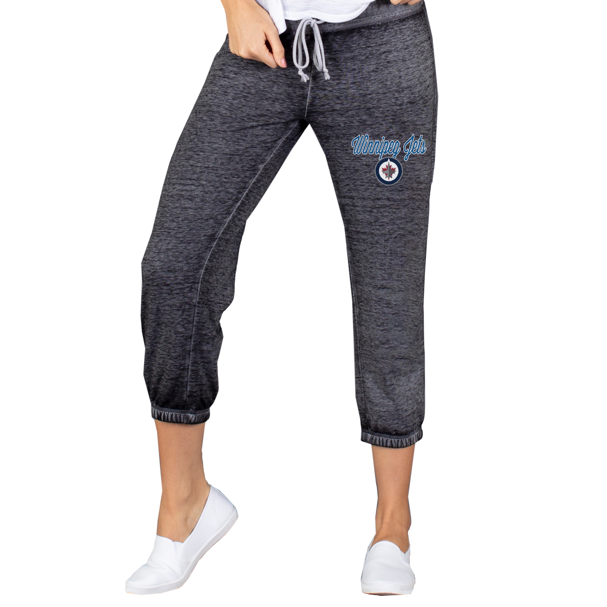 Women's Concepts Sport Charcoal Winnipeg Jets Knit Capri Lounge Pants