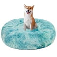 thumbnail image 6 of Exclusivo Mezcla Calming Donut Pet Bed for Medium Dogs 32", Anti-Anxiety Plush Cozy Warming Dog Bed, Gradient Aqua, 6 of 8