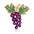 thumbnail image 1 of Broches de uva con diamantes de imitación para mujer, elegante broche de fruta, prendas de fiesta para damas, regalos de novia, morado, morado, 1 of 5