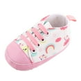 thumbnail image 5 of Baby Lace Up Floral Canvas Sneakers Crib Shoes Infants Soft Sole Prewalkers 0-18M, 5 of 5