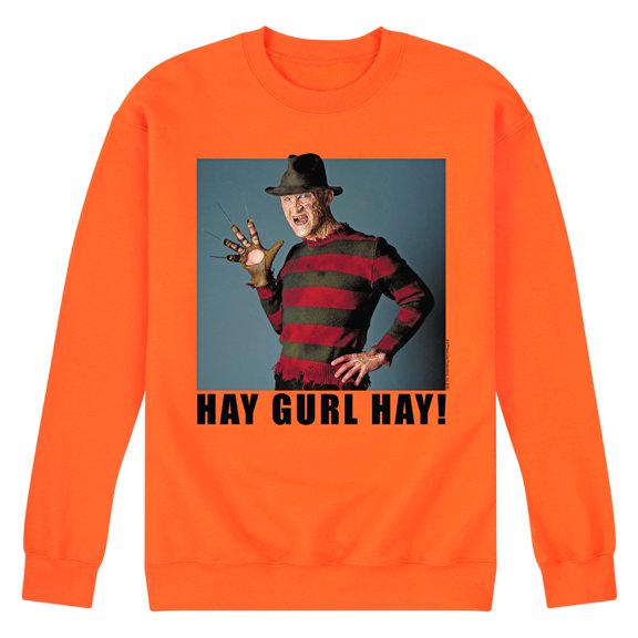 Nightmare On Elm Street - Hay Gurl Hay - Men's Crew Neck Fleece Pullover
