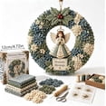 thumbnail image 5 of Clearance! Christmas Fabric Wreath DIY Kit for Adults & Beginners, Handmade 3D Poke Wreath DIY Kit Holiday Gift for Home Hanging Decor (Angel), 5 of 7