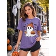thumbnail image 3 of KimSoong Halloween Shirts for Women Cute Ghost Fall Pumpkin T-Shirt Coffee Lover Graphic Tees Casual Short Sleeve Tops, 3 of 12