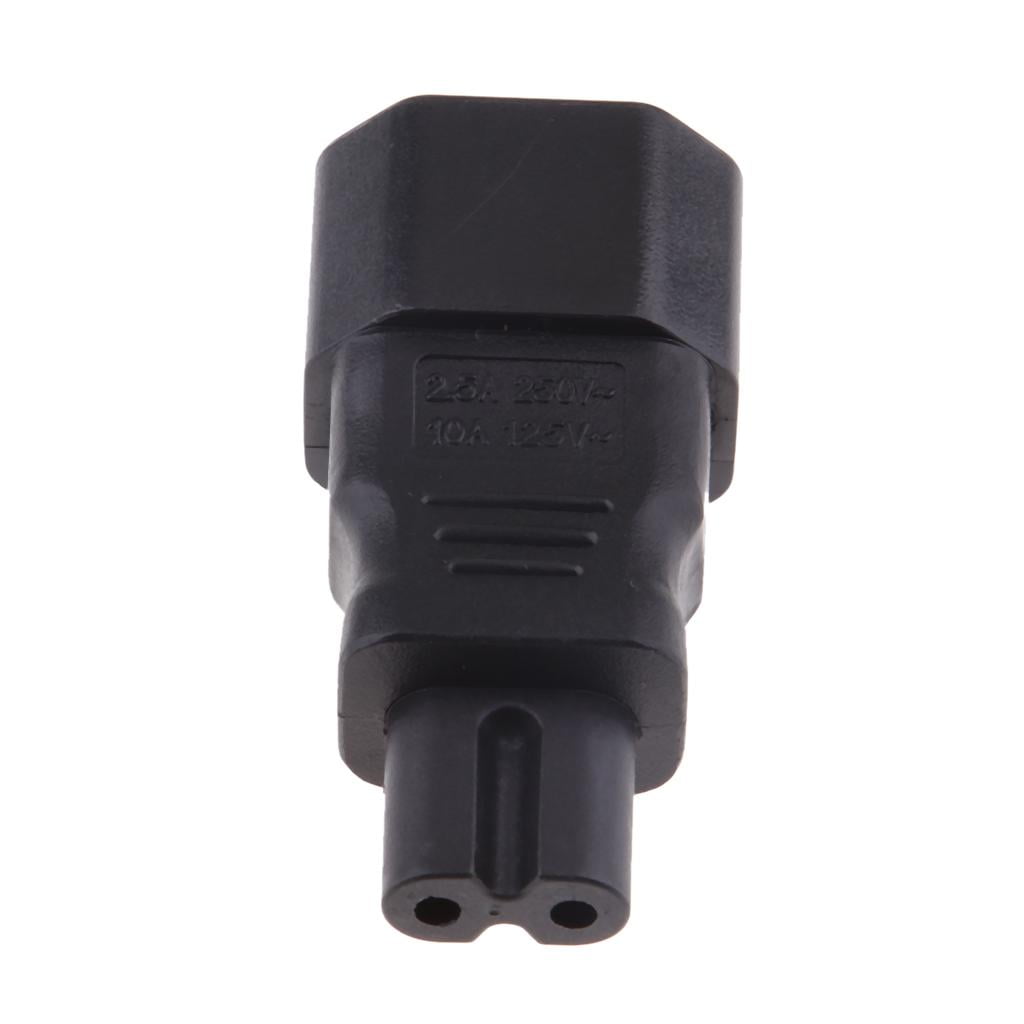 C14 to C7 Connector, IEC 320 Male to Female Power Socket Plug Adapter Converters (Pack of 1
