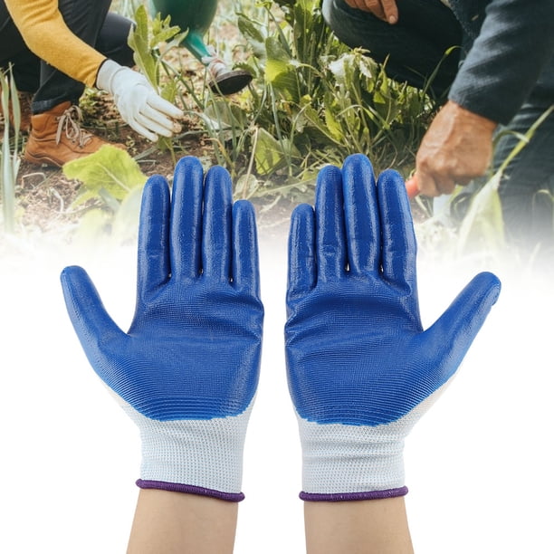 Guantes de jardinería, 1 par de guantes de protección de trabajo antideslizantes e impermeables, rendimiento de primer nivel