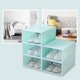 thumbnail image 3 of Caja de zapatos de 6 piezas de color caramelo, caja de almacenamiento de zapatos de plástico transparente, cajón de almacenamiento de gabinete de zapatos rectangular rosa, 3 of 5