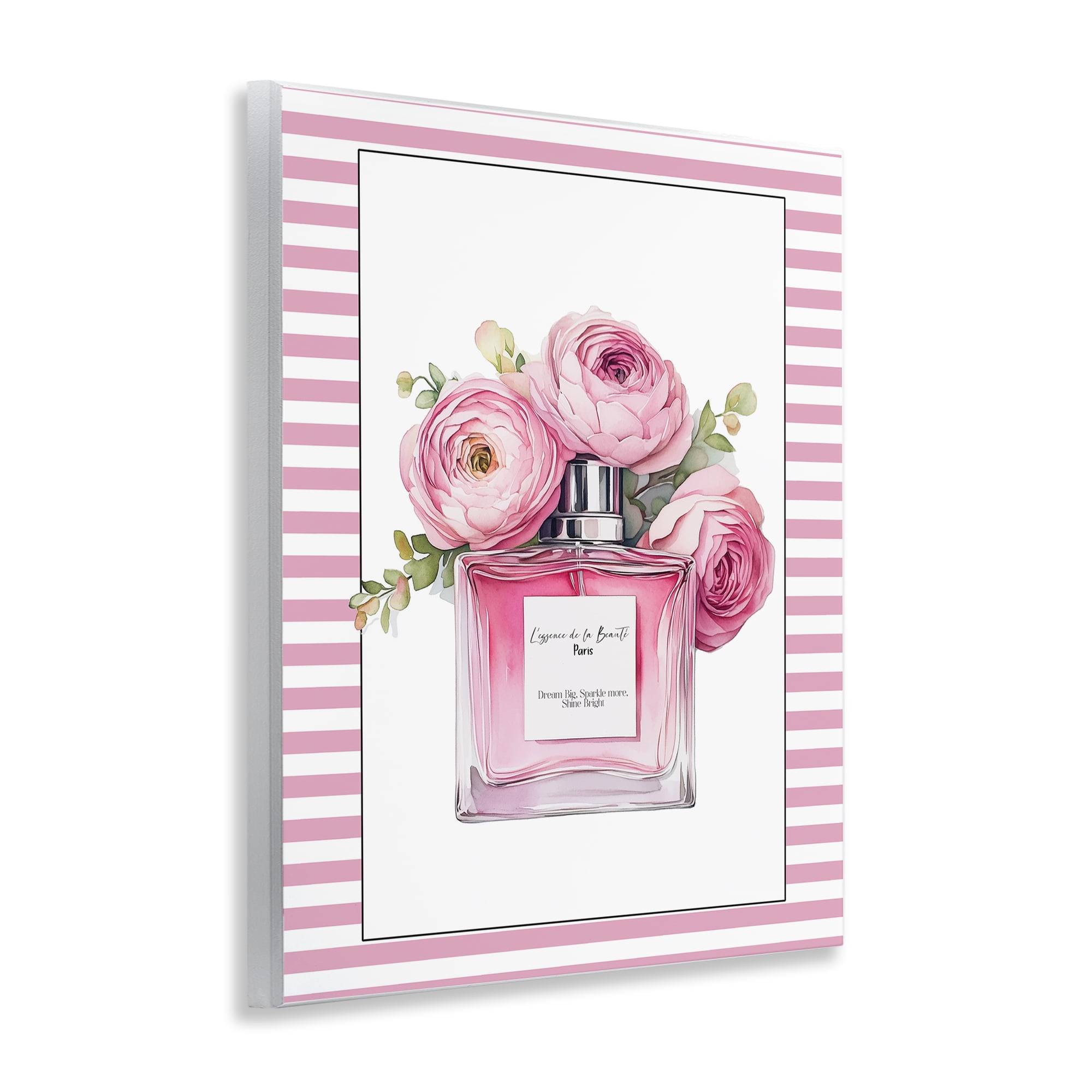 Rosy Pink Perfume Bouquet Wall Plaque Art, design by Christine Simpson Art